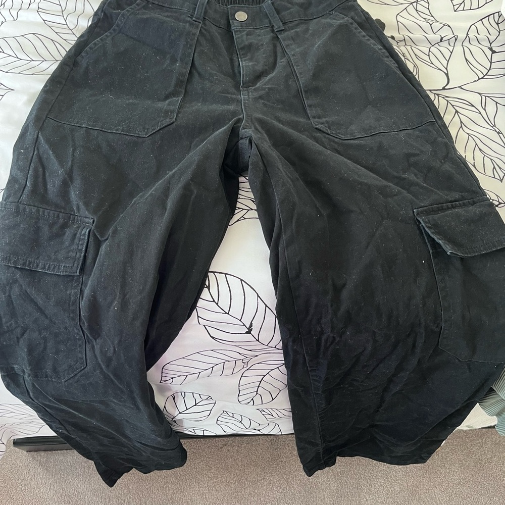 wild fable Black Elastic Waist cargo pants